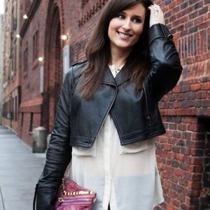 Diane von Furstenberg Alphie Leather Crop Jacket 6